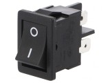 &Icirc;ntrerupător Basculant ON-OFF 4A/250VAC Negru IP40
