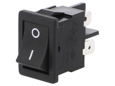 &amp;Icirc;ntrerupător Basculant ON-OFF 4A/250VAC Negru IP40 foto