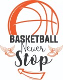 Cumpara ieftin Sticker decorativ, Basketball, Negru, 76 cm, 7071ST-10