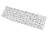 Tastatură albă USB A slim NATEC ES layout cu cablu 1,8m