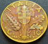 Moneda istorica 10 CENTESIMI - ITALIA FASCISTA, anul 1943 *cod 3433 = excelenta!, Europa