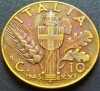 Moneda istorica 10 CENTESIMI - ITALIA FASCISTA, anul 1943 *cod 3433 = excelenta!, Europa