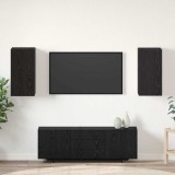 vidaXL Unitate TV Pe perete 2 pcs Stejar negru Lemn compozit