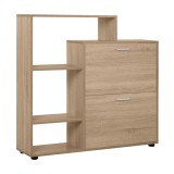 HOMCOM Dulap Pantofi Design Modern 20 Perechi pentru Hol in Lemn 101,5 x 25,5 x 98 cm