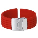 Curea de silicon rosie cu inchidere deployant 16mm 18mm 20mm 22mm 24mm WZ861