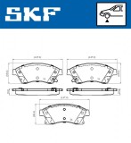 Set placute frana fata SKF VKBP80245A