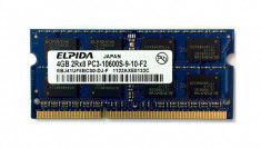 Memorie laptop Sodimm ELPIDA 4Gb DDR3 1333Mhz PC3-10600S, 1.5V, ebj41uf8bcs0 foto