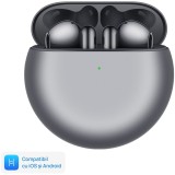 Căsti In-Ear Huawei FreeBuds 4E, True Wireless, Hybrid ANC, Bluetooth, Argintii, Long Life Edition, Blister 55037489