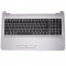 Carcasa superioara cu tastatura palmrest Laptop, HP, 250 G4, 255 G4, 256 G4, 250 G5, 255 G5, 256 G5, TPN-125, TPN-126, argintie