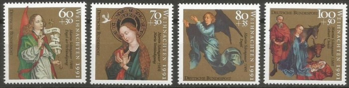 C2271 - Germania 1991 - Craciun 4v. neuzat,perfecta stare