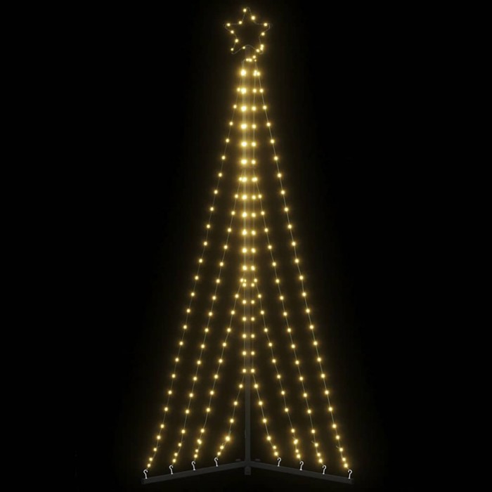Pom de Crăciun LED 339 LED-uri Alb Cald 182 cm
