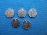 LOT 50 LIRE ,5 BUCATI , ANI DIFERITI ANII 90 / ITALIA