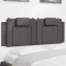 vidaXL Pernă pentru tăblie, gri, 120 cm, piele artificială 374784