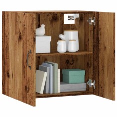 Gossi dulap de perete, lemn invechit, 60x31x60 cm, lemn prelucrat