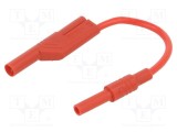 Cablu de măsurare 32A 4mm roșu cu soclu axial Hirschmann T&amp;M