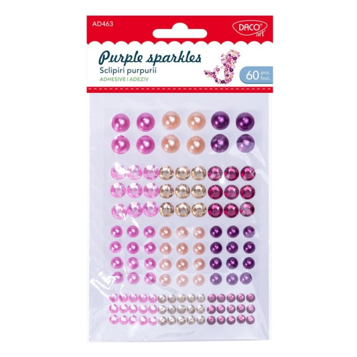 Sclipiri purpurii autoadezive - Accesorii craft Daco