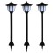 vidaXL Lămpi solare de exterior cu LED, 3 buc, negru
