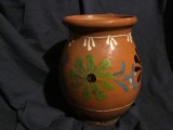 Arta si Traditie - Vas / Oala pictata si realizata manual la Obarsa judetul Hunedoara a doua jumatate a sec XX !