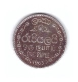 Moneda Sri Lanka (Ceylon) 1 rupee 1963, innegrita, stare buna