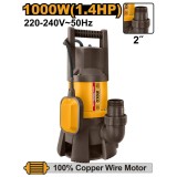 Pompa submersibila apa murdara plastic cu plutitor 1000 w - Ingco SPD10001