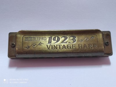 HERING 1925 MUZICUTA HARMONICA vintage DE COLECTIE functionala BRAZILIA foto