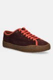 Camper sneakers din piele &icirc;ntoarsă Peu Terreno culoarea bordo, K201824-001