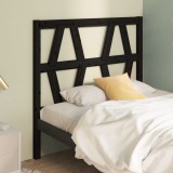 vidaXL Tăblie de pat, negru, 81x4x100 cm, lemn masiv de pin