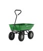 Carucior Gradina Remorca FLO 55L, 150KG, Basculant, Roti Pneumatice, Verde/Negru, 87x47x20cm, Otel+Plastic