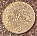 C50 - Moneda foarte veche - Singapore - 5 centi - 1995