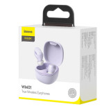 Baseus Earphone Bluetooth Encok WM01 True Wireless BT 5.0 Purple (NGWM01-05)