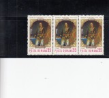 ROMANIA 1970 LP 724 - 150 DE ANI DE LA NASTEREA LUI A.I.CUZA STRAIF DE 3 MNH, Nestampilat