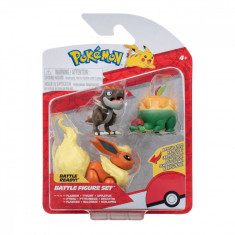 Set 3 figurine de actiune, Pokemon, Appletun, Tyrunt si Flareon