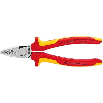 Cleste de sertizare ferule vde KNIPEX 97 78 180 HardWork ToolsRange foto