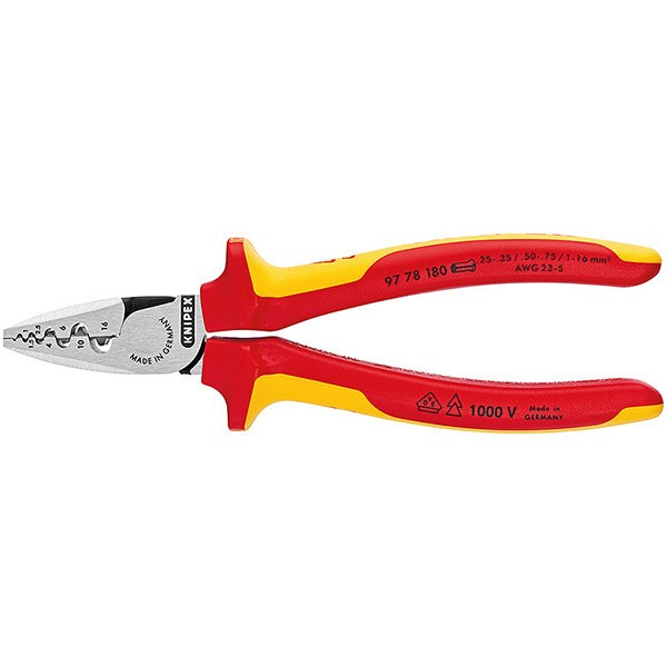 Cleste de sertizare ferule vde KNIPEX 97 78 180 HardWork ToolsRange