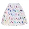 Fustă Copii, Model Tutu, Unicorni și Stele Holografice, Multicolor, Talie Satin Albă