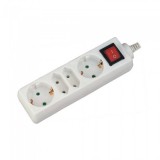 Prelungitor 4 cai cu intrerupator 1.5M (3G1.5MM2) ALB V-tac