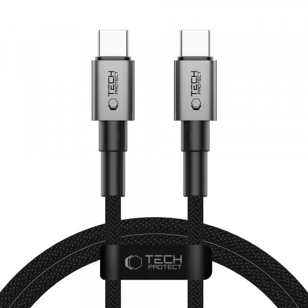 Cablu Date si Incarcare USB-C - USB-C Tech-Protect Ultraboost DNA, 60W, 1m, Gri