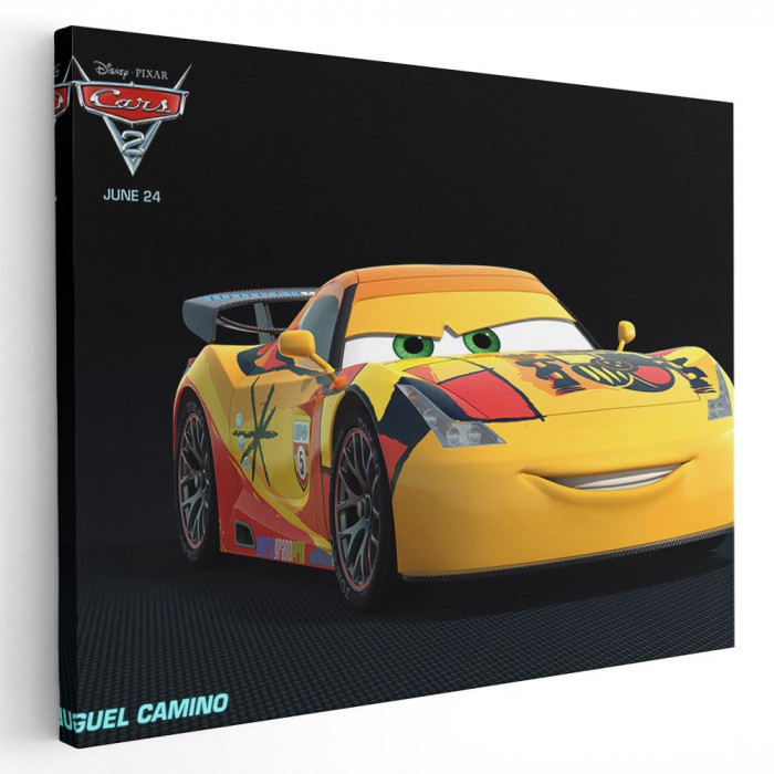 Tablou afis Cars2 Miguel Camino desene animate 2172 Tablou canvas pe panza CU RAMA 60x80 cm