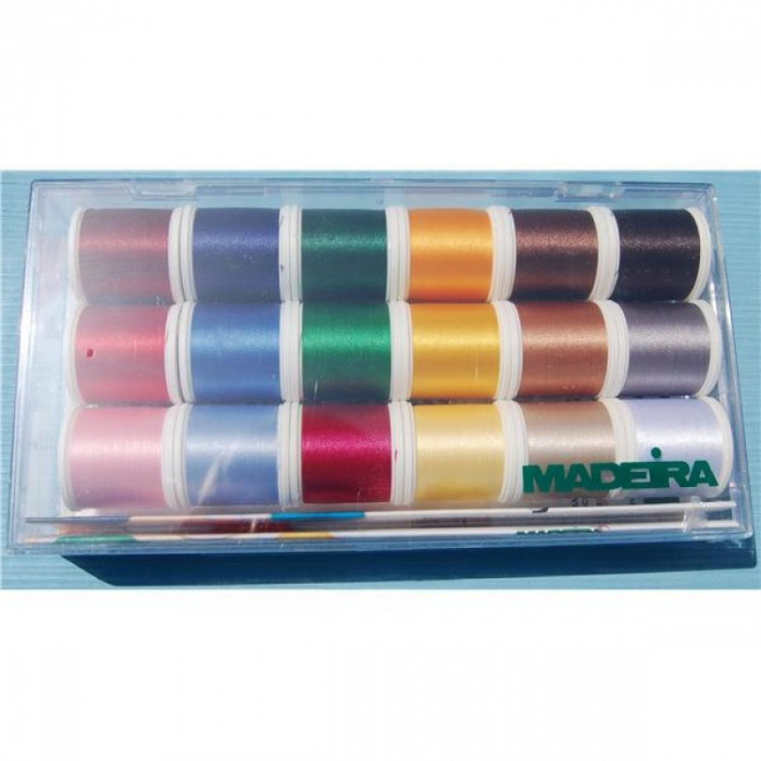 Set asortat ata de brodat polyester 40/400 m Madeira