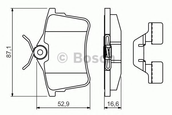 Set placute frana,frana disc CITROEN BERLINGO platou / sasiu (B9) (2008 - 2016) BOSCH 0 986 494 646