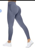 Colanti sport dama talie inalta compresie push-up fara cusaturi &ndash; Albastru regal XS