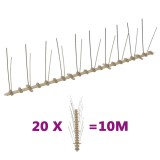Cumpara ieftin Set banda cu tepi antipasari cu 2 randuri 20 buc. plastic 10 m