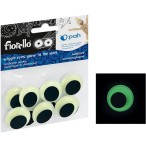 Ochisori fosforescenti pentru activitati crafts,plastic,o25mm,10 bucati set