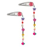 Clame de Par 3D Metal cu Margele Fimo pentru Artizanat Infantil, CMCLASS
