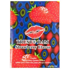 Prezervativ Oral pentru Femei EXS "Dental Dam" 1 Bucata - Capsuni##