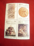 Bloc URSS 1988 - Fonduri Ajutor Cultura Armeana ,4 valori, Nestampilat