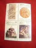 Bloc URSS 1988 - Fonduri Ajutor Cultura Armeana ,4 valori