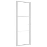 Cumpara ieftin Usa de interior, 76x201,5 cm, alb, sticla ESG si aluminiu