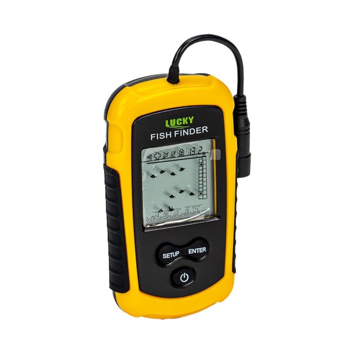 Set sonar pentru detecție de pești Lucky, rază de acțiune 183 m