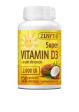 Super Vitamina D3 cu Ulei de Cocos 2000UI 120 capsule Zenyth, Zenyth Pharmaceuticals